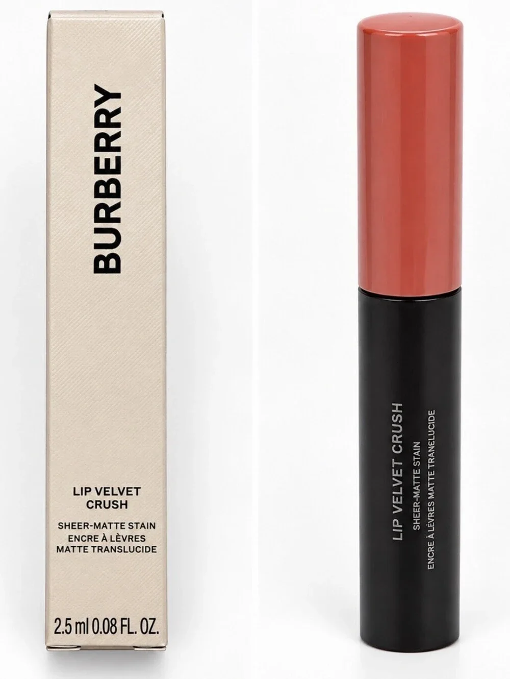 Burberry Lip Velvet Crush Sheer Matte Stain 16 Copper Pink 2.5ml 0.08oz New